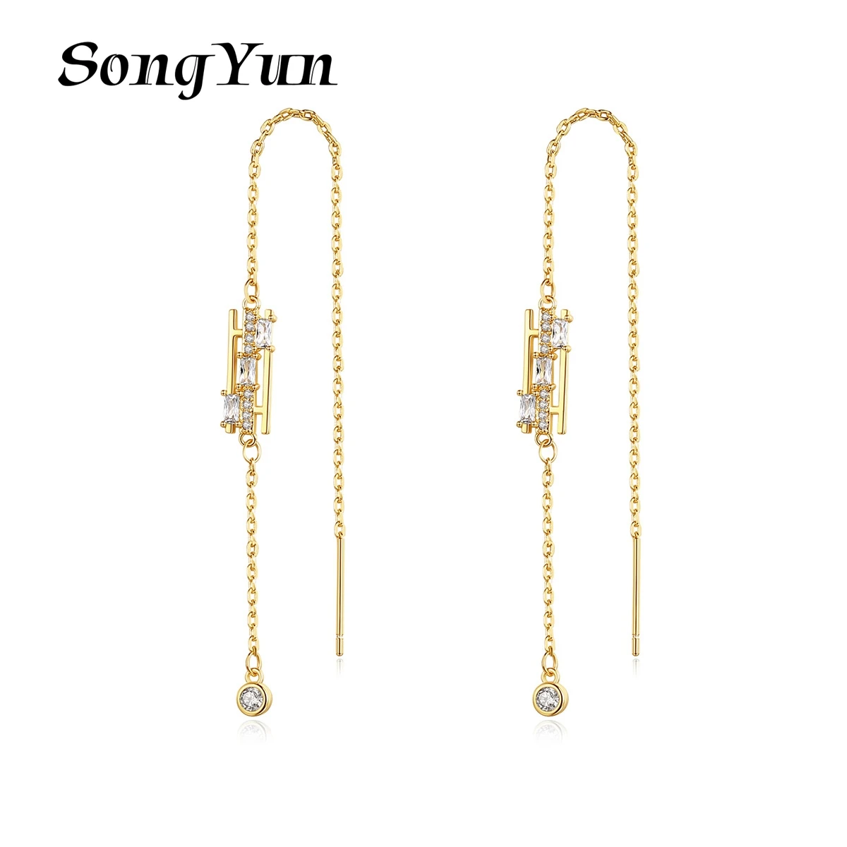 

SongYun Jewelry Manufacturer MHT Changchun Basket Earrings Copper Inlaid Zircon Earrings Fashion Earrings