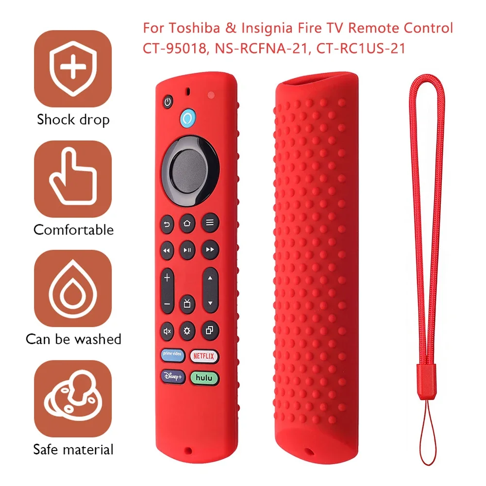 Remote Controller Case Protector Solid Color TV Stick Protective Case for Toshiba/Insignia Fire Accessories