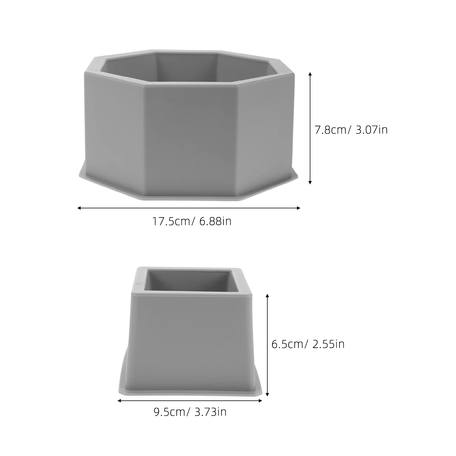 2 szt. Silikonowe formy do doniczek cementowych do samodzielnego wykonania, zestaw form do doniczek betonowych z geometrycznym wzorem, doniczka na sukulenty