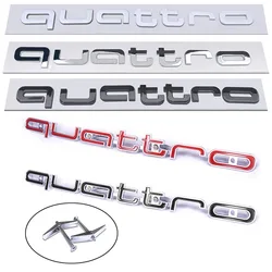 1Pc Quattro ABS Car Front Grille Emblem Sticker Quattro Body Sticker For Audi Quattro A3 A4 B8 8P 8V A6 C7 A5 Q5 B7 Accessories