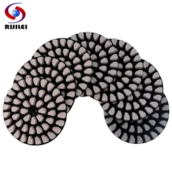 7PCS 4Inch Dry Polishing Pad For Concrete Floor 6mm Super Sharp Diamond Sanding Disc For Granite Marble Stone