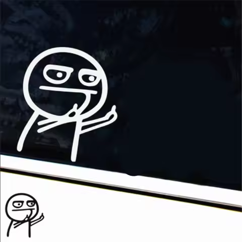 Car Cartoon JDM Funny Middle sticker for NISSAN ALTIMA 2005 2006 MARCH 2003 1992 navara 2001