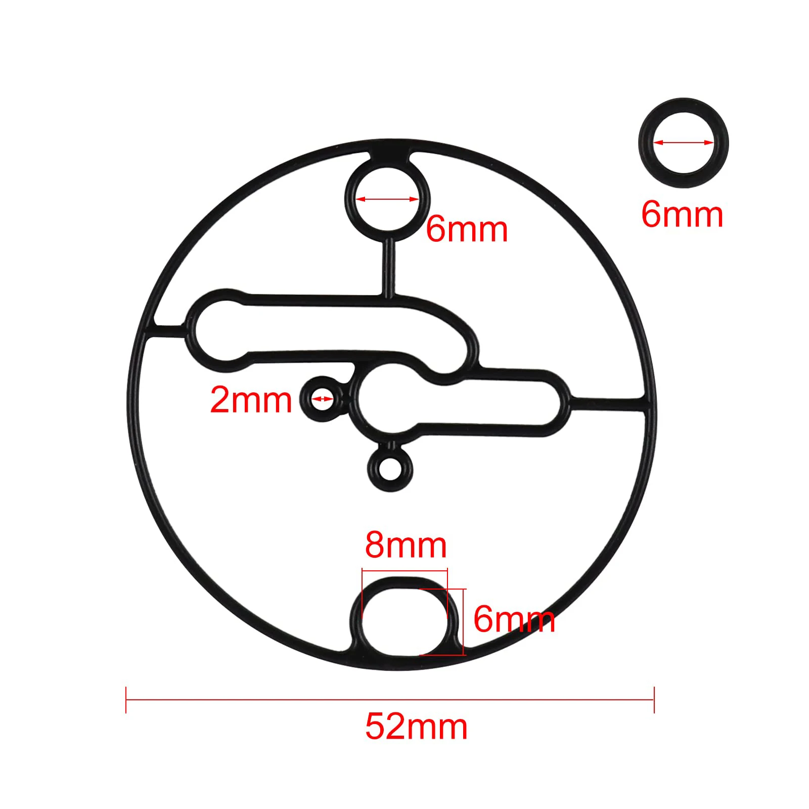 5pcs Carburetor Float Bowl Gasket 698781 For Nikki Carb 3500 19H132 19H232 19H236 19H237 19H252 201312 201317 201332 201337