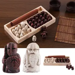 New Traditional Strategy Portable Board Game Crafted For Adults Kids Classic Two Player Tabletop Travel Vintage Viking Chess