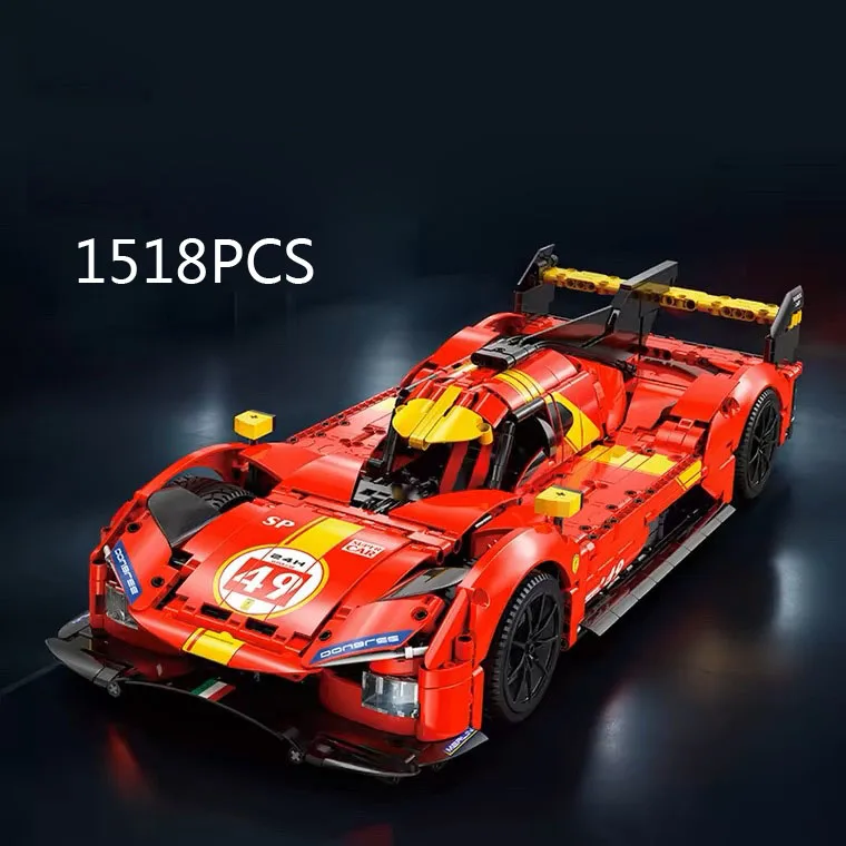 Técnico alemanha lesans carro de corrida rádio 2.4ghz bloco de construção de controle remoto escala 1:10 917k rc veículo brinquedos coleção