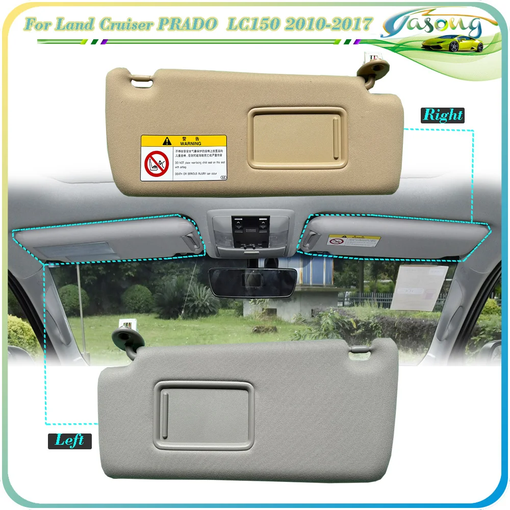 Yasong Car Front Sun Visor Panel With Make-up Mirror For Toyota Land Cruiser PRADO GRJ152 TRJ152 GRJ150 LC150 2010-2017