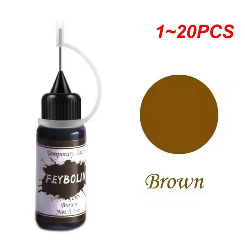 1~20PCS Juice Tattoo Cream Use Tattoo Male Female Tattoo Accessories Popular Henna Tattoo Liquid Painting Temporary