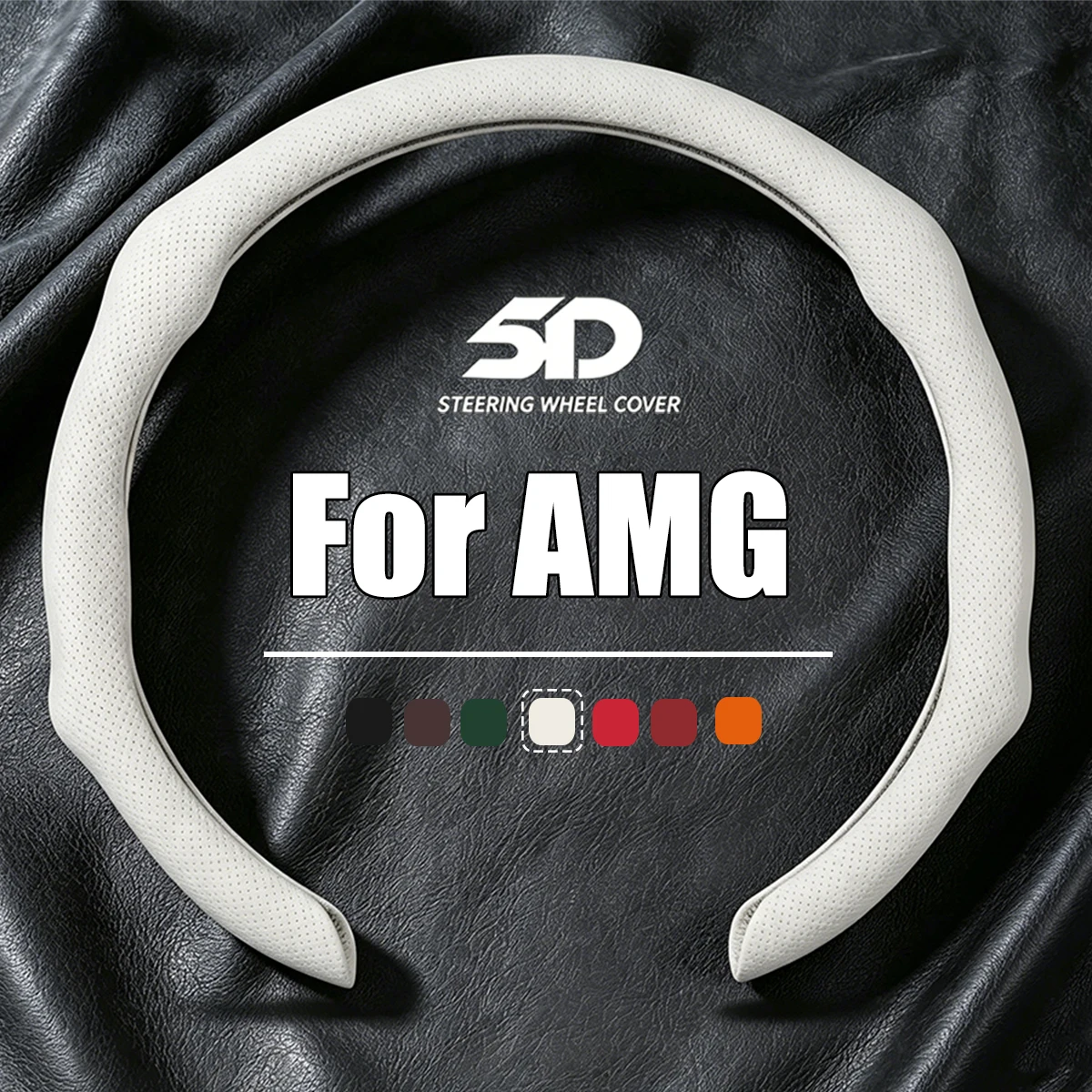 Non-slip NAPPA Leather Car Steering Wheel Cover Booster Cover For Mercedes Benz AMG GLE53 GLS63  GLC43 GLC63 W206 C43 W223 S63