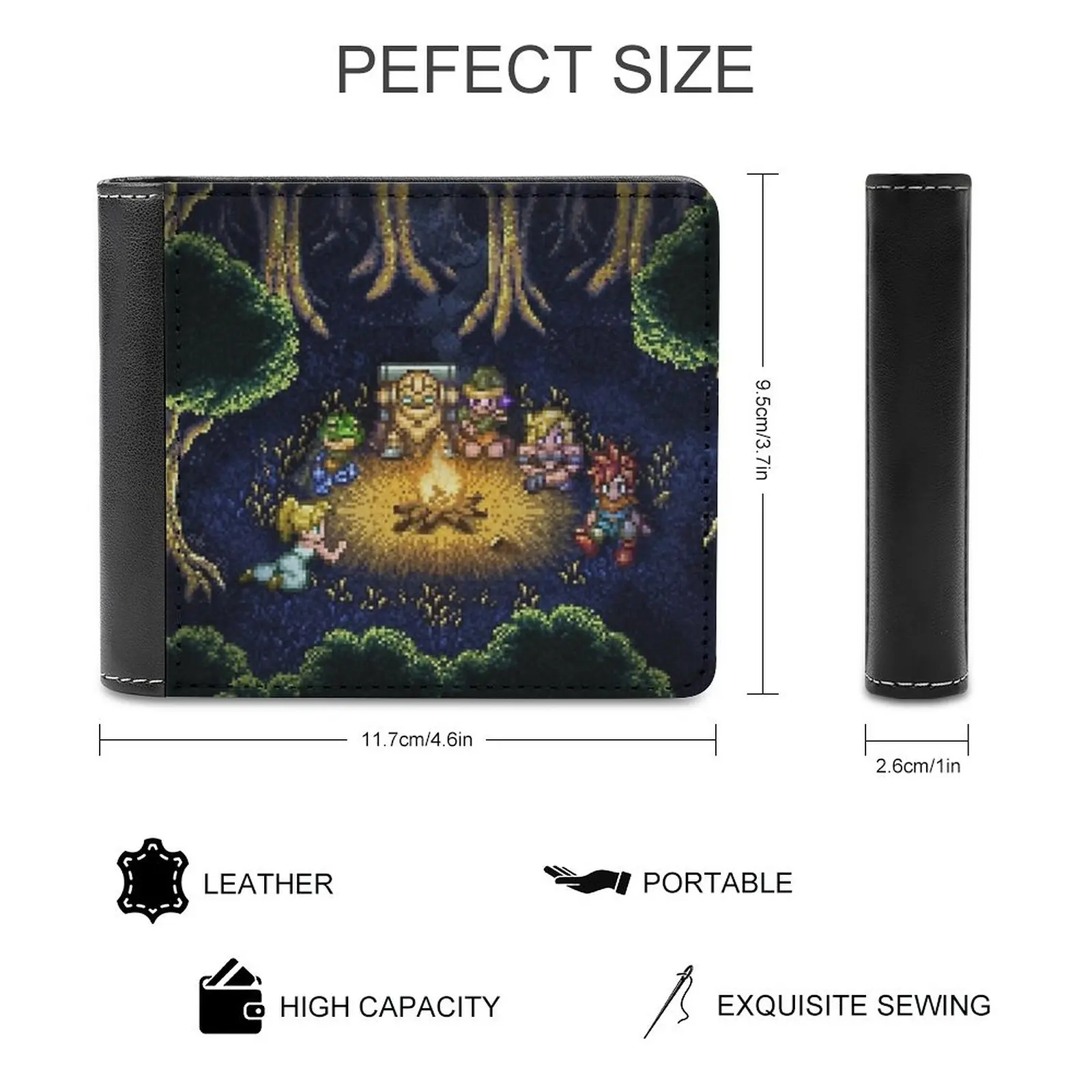 Chrono Trigger Soft Men Wallets New Purse Credit Card Holders For Male Purses Men Wallet 8Bit 8 Bit Gaming Retrogaming Gamer