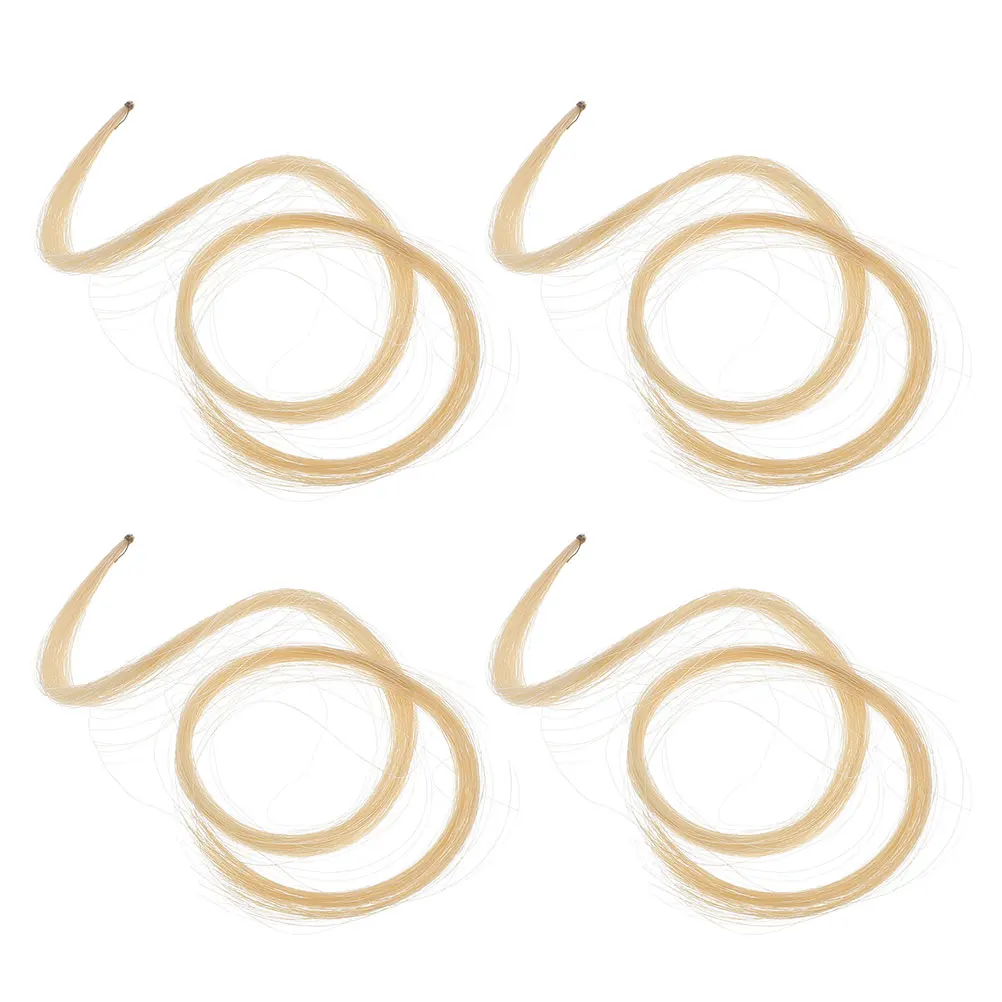 

4pcs Violin Bow Hair Replacement Natural Horsehair 74cm Fits Violin Viola Cello Easy Swap Durable for Performance Practice