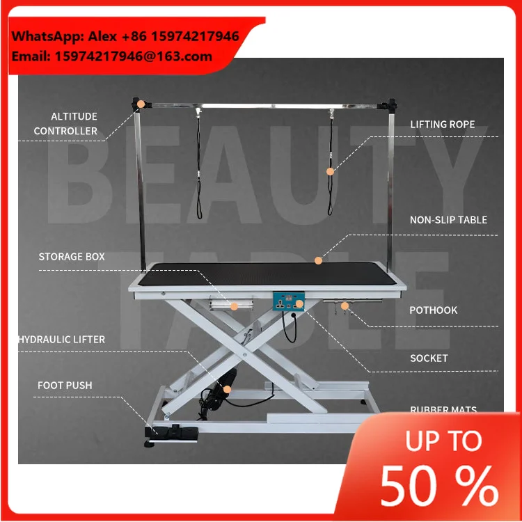 Electric Lifting Veterinary Pet Grooming Table Examination Medical Equipment Stainless Steel CN;SHN EM-201 Expert 55KGS