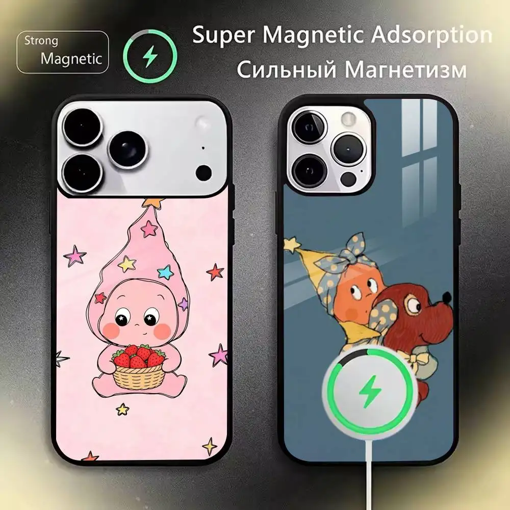 Coque de téléphone mignonne T-Twinkle Twinkle pour iPhone 11, 12, 13, 14, 15, 16, 17 Plus, Pro, Max compatible avec la charge sans fil