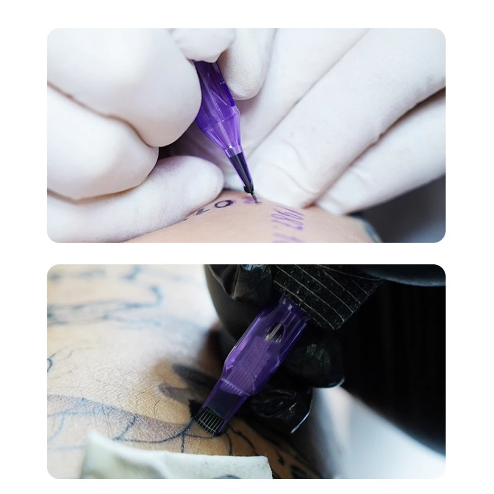 Sterilized Tattoo Needles 10PCS/Box Disposable Safety Tattoo Cartridges Needles Round Shader Standard Size 3RS 5RS 7RS 9RS 11RS