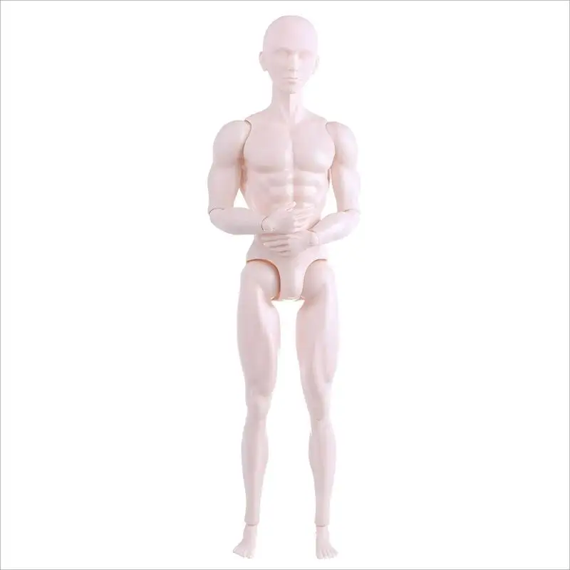 Testa del corpo della bambola BJD di moda senza trucco Modello maschile da 13,8 pollici Smart Handsome Sport Man con muscoli per il disegno di pittura fai da te