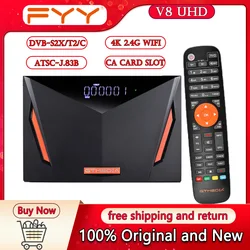 GTmedia V8 UHD 위성 TV 수신기 DVB-S2 DVB-T2 케이블 콤보 디코더 H.265 10bit 4K 울트라 HD 2.4G WIFI 내장 CA 카드 슬롯