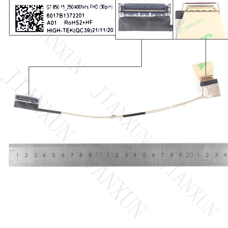 Cable de pantalla LCD para ordenador portátil S+Laptop, para HP 850 855 G8 G7 HSN-137C 30Pin FHD