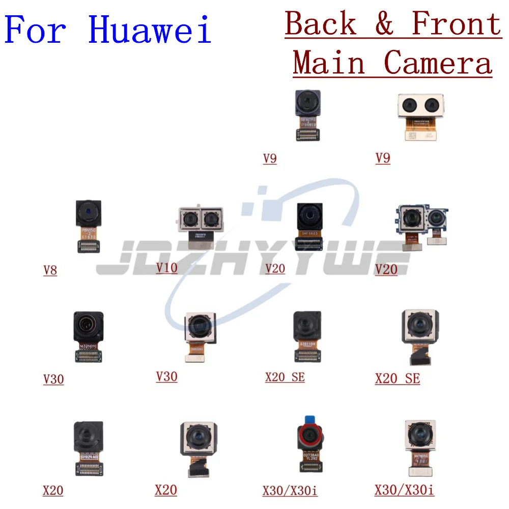 Original Back Real Main And Front Facing Camera Module Sensor Flex Cable For Huawei Honor V8 V9 V10 V20 V30 X20 SE X30 Parts