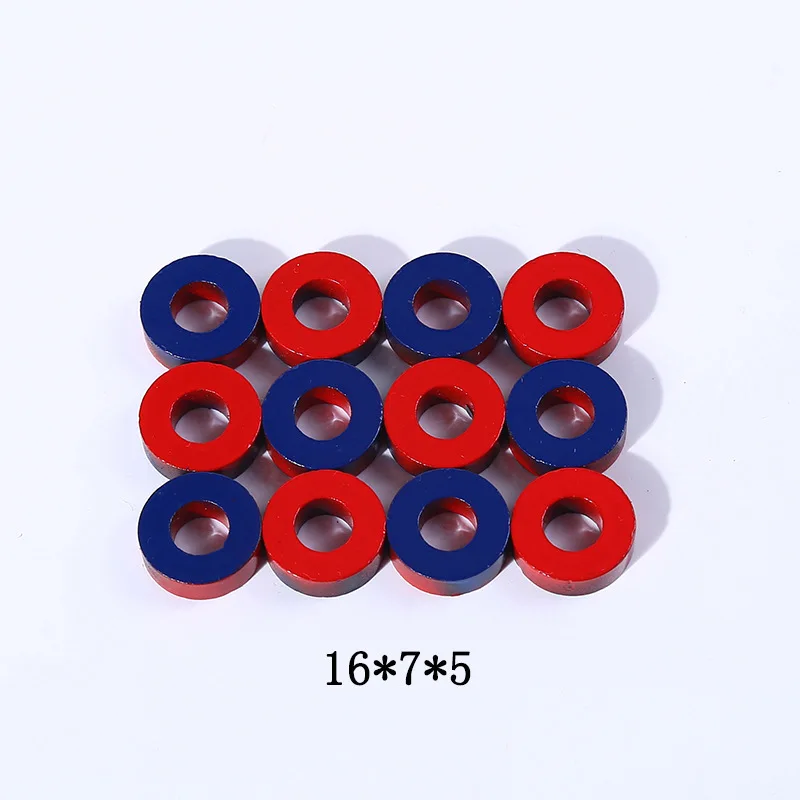 16*7-5mm Round Punch Red And Blue Ring Magnet Industrial Material Accessories Magnet Parts Can Be Customized Any Size