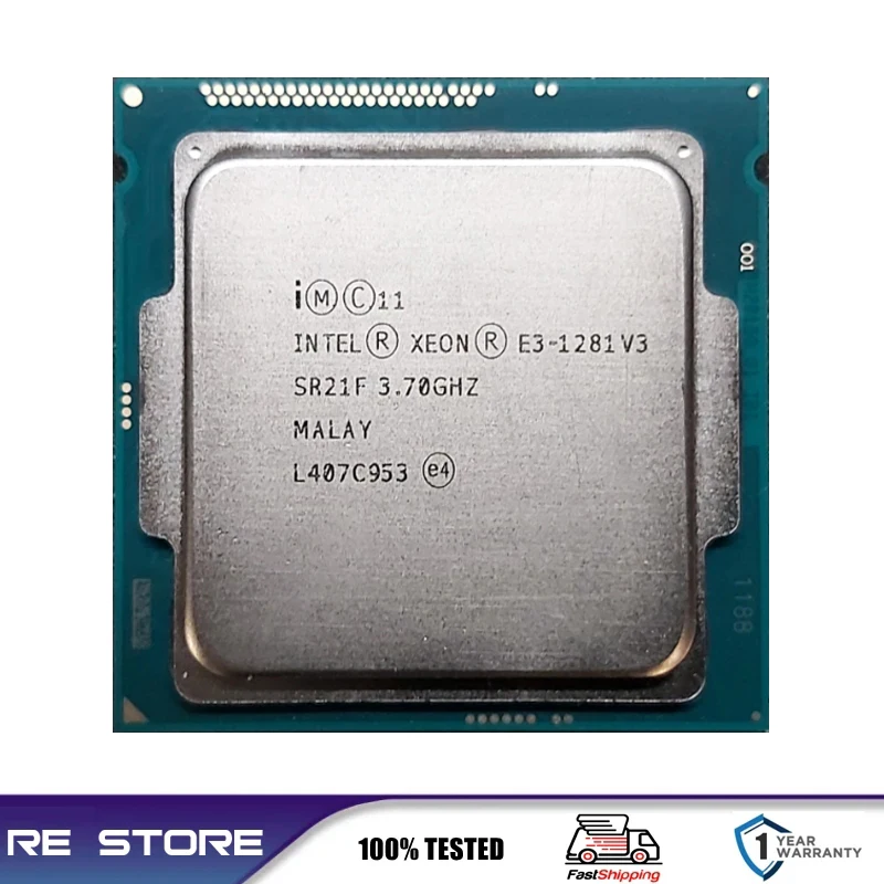 Intel Xeon E3 1281 V3 CPU 3.7GHz 8M 4 Core 8 Threads LGA1150 Processor