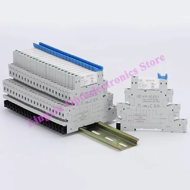 Free shipping 20Pcs/Lot HF41F - 05 012 024 -ZS -HS -ZST -HST 41F-C2-1 HF41F-012-ZS 5PIN 6A HF41F-024-ZS Relays 5V 12V 24V 60V DC