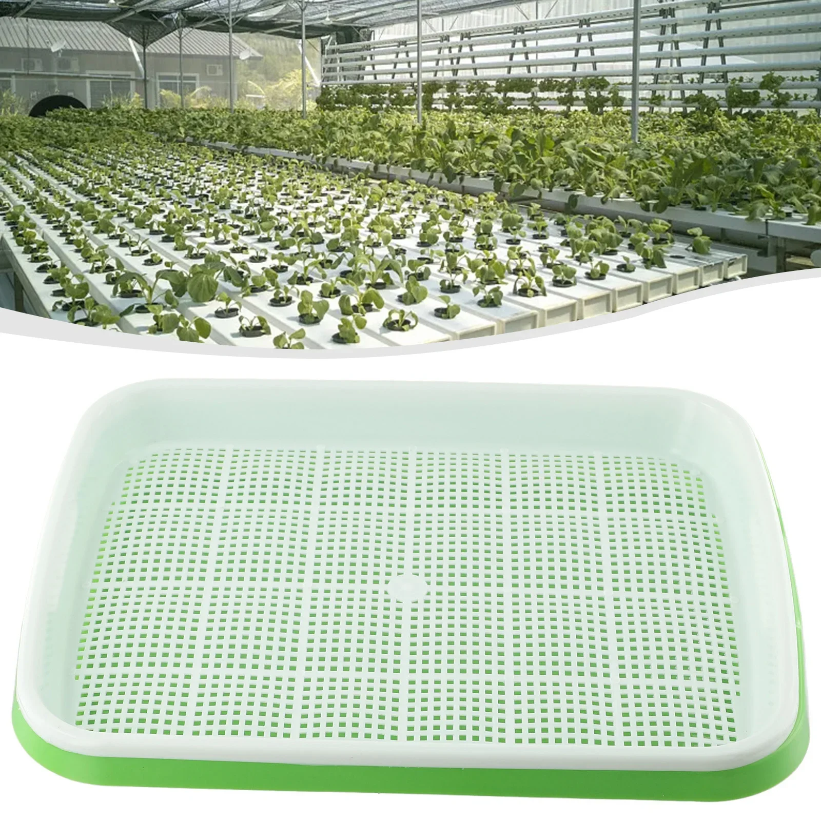 

Microgreens Sprouter Tray Hydroponic / Sprouting Tray For Sprout Horticultural Hydroponic Systems Tray Garden Nursery Potted