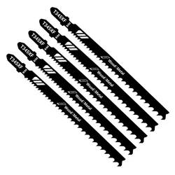 5pcs 105x130mm T345XF Reciprocating Saw Blade Bimetal Wood Plastic HCS HSS Cutters Jigsaw Sawblade T Shaped Handle Woodworking