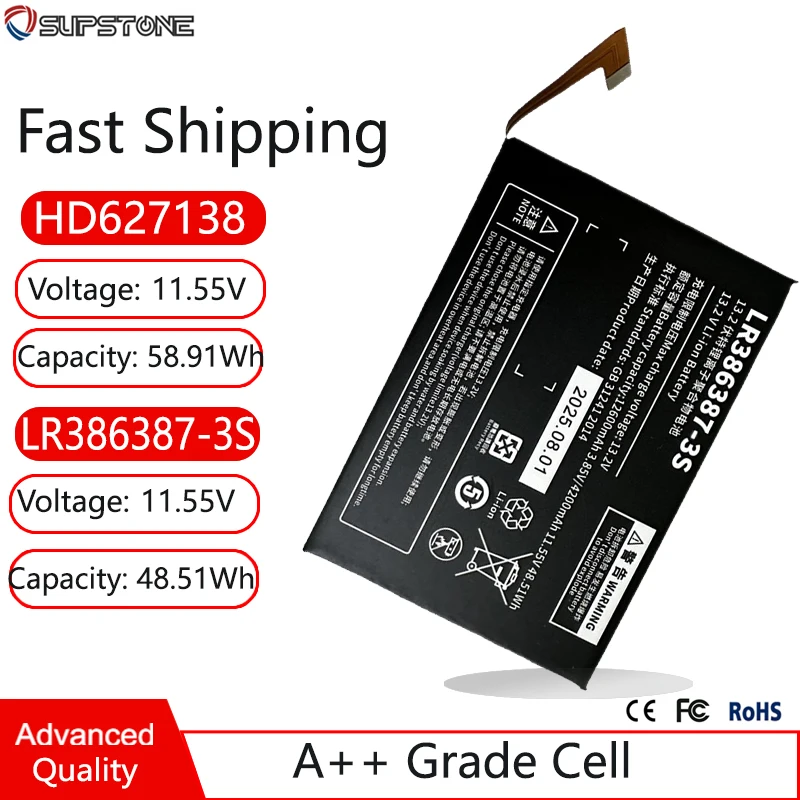 LR386387-3S HD627138 AEC627138 Batería para PC de juegos portátiles One-Netbook OnexPlayer 1S, OnexPlayer Mini 1195 para AOKZOE A2