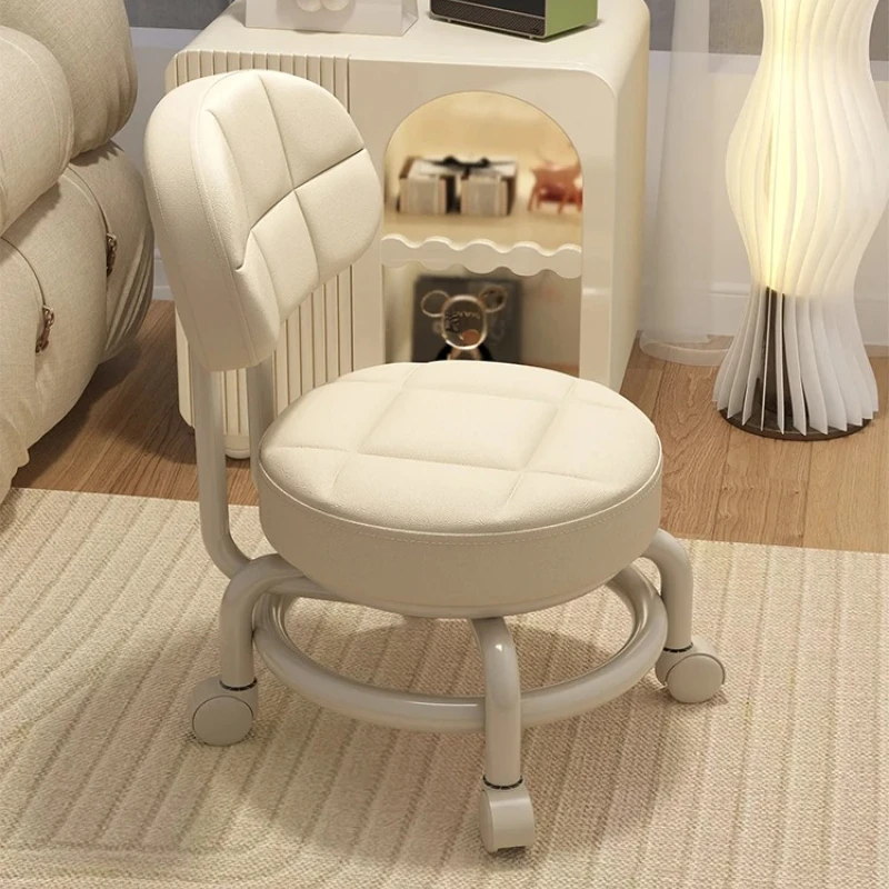 

‌ Стул с поворотной подставкой для ног — портативный компактный эргономичный круглый стул с мягкой подушкой и спинкой для детей и дома