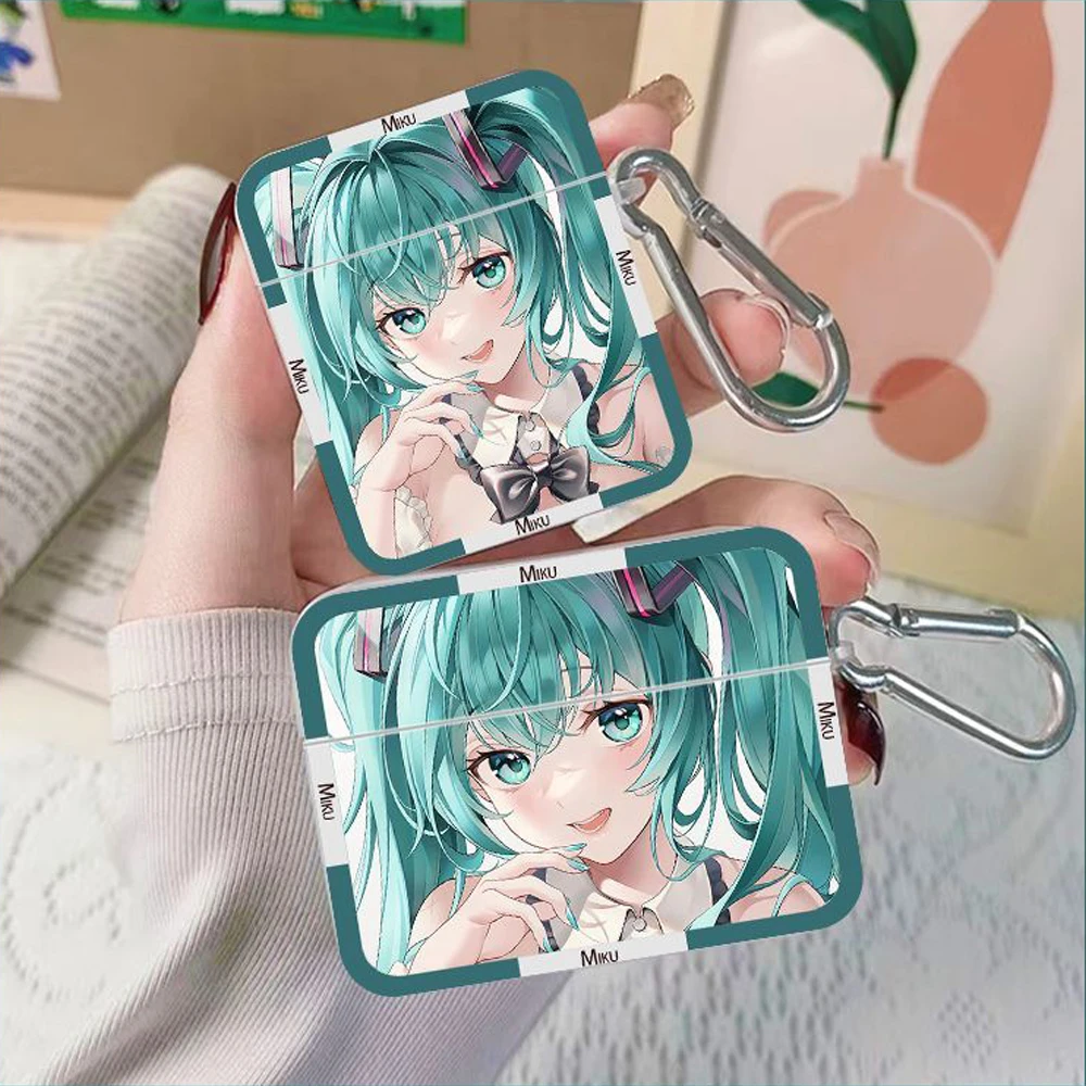 for Apple Airpods 1/2/3 Pro 2 Case Hatsune Miku Anime Cartoon Headphones Protective Cover Earbuds Bluetooth Earphone Box Shell