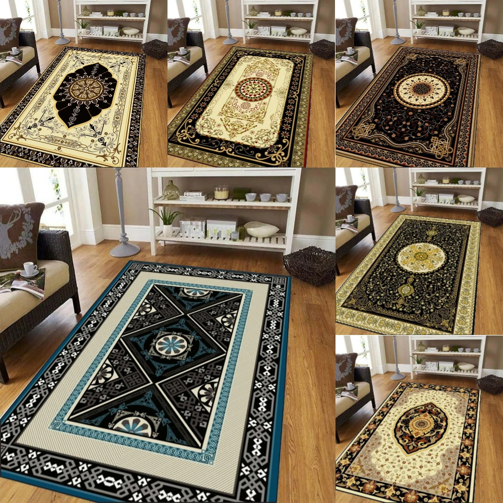 Böhmischer roter türkischer inspirierter Teppich, rutschfeste Küchen-Bodenmatte für Wohnzimmer, Schlafzimmer, Dekor, Innentürmatte, einzigartiges Zuhause-Geschenk