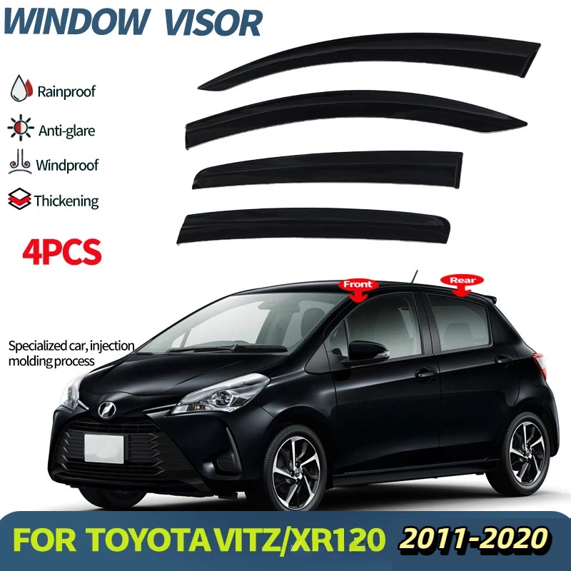 

For TOYOTA VITZ 2011-2020 Window visor,4-piece set of window rain and light barriers