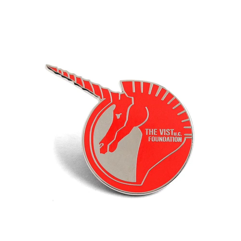 Vist Foundation Logo المينا دبوس MS RX-0 يونيكورن روبوت شارة الخيال العلمي التلفزيون الرسوم المتحركة الطرفية ثلاثية الأبعاد المشجعين جمع