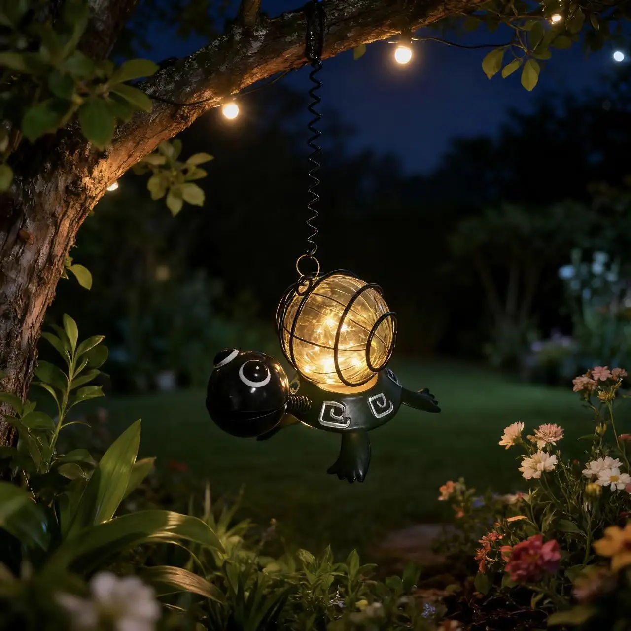 

Outdoor Hanging Insects Statue With LED Fairy Light Waterproof Solar Animal Figurine Ornaments for Yard Garden Porch Patio Decor