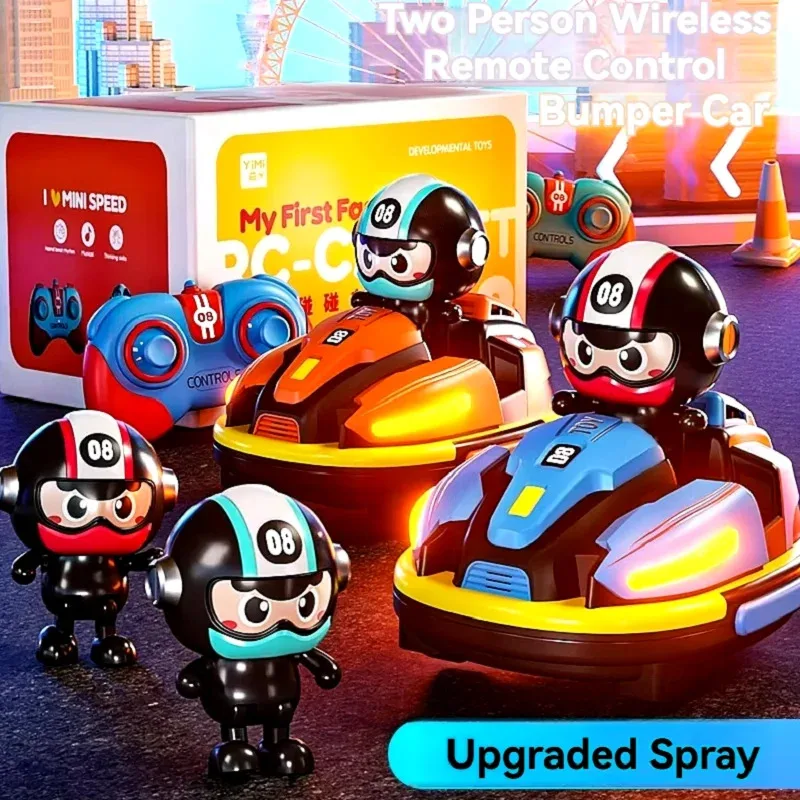 

TOPMAYA 2,4G RC Battle Bumper Car Игрушка для малышей Мальчик Девушка Катапульта Робот Картинг Игрушка с музыкальной подсветкой RC Боевая игра для детей Подарок