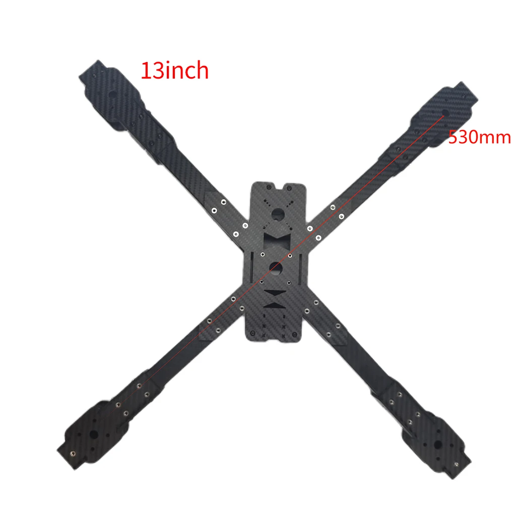 7/8/9/10/13 inch Carbon Fibre X-Frame 5mm/7mm Thickness Arm Quick Release Rack for RC FPV Racing Drone Quadcopter Spare Parts