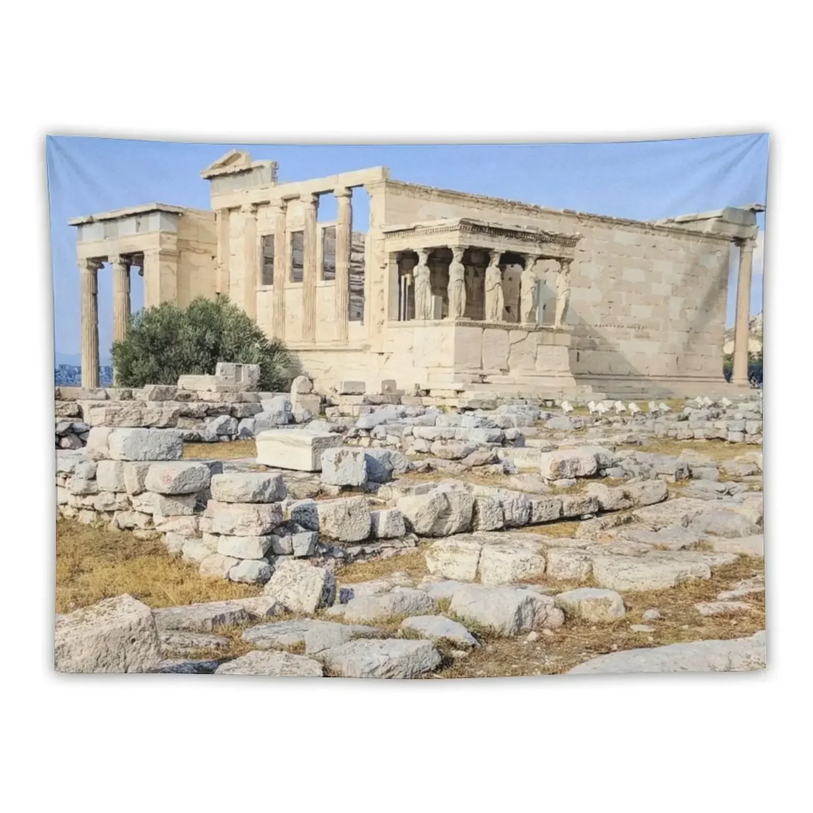 A classic greek view in Athens Tapestry Home Decorating Wall Mural Room Decor For Girls Tapestry