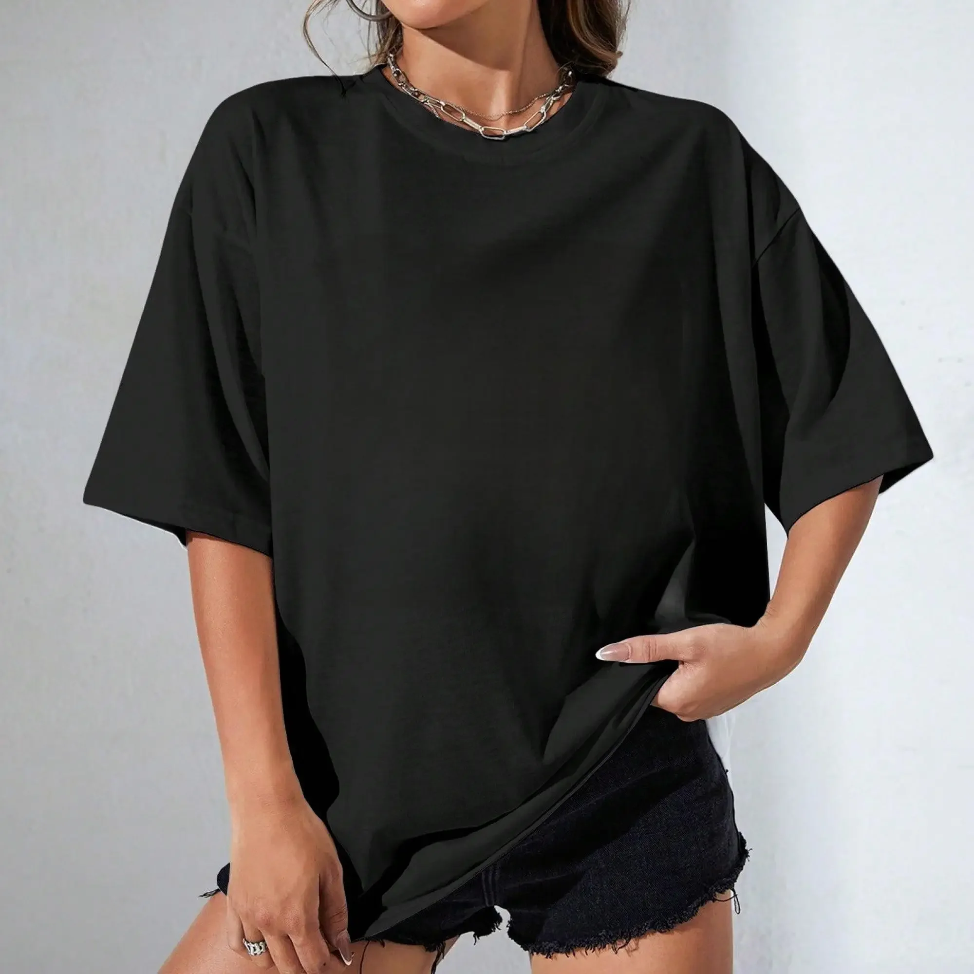 ต้นคริสต์มาส ลายสุขสันต์วันคริสต์มาส พิมพ์ลายสร้างสรรค์ เสื้อยืดผ้าฝ้ายอเนกประสงค์สำหรับผู้หญิงทันสมัย