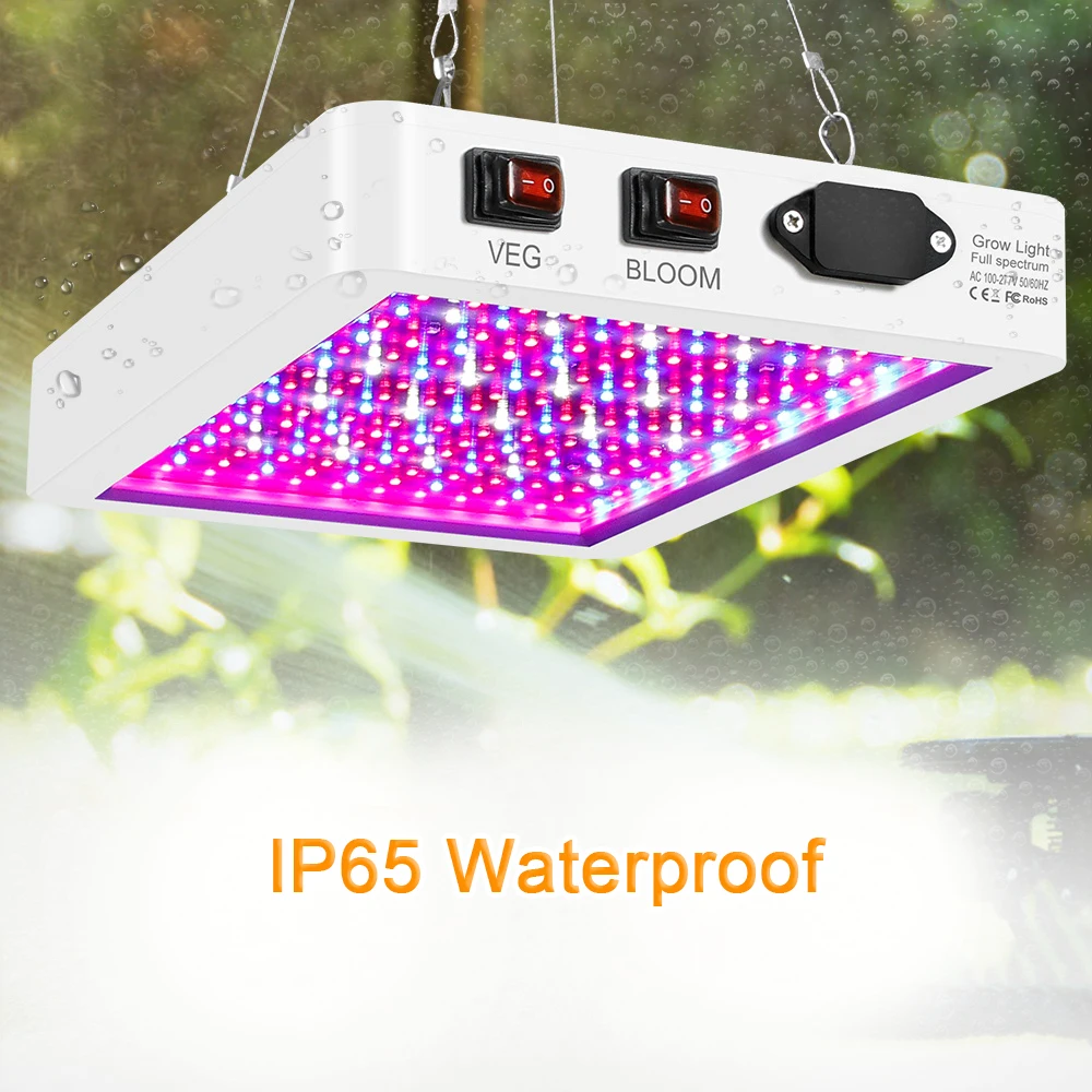 Indoor Plants LED Grow Lights Full Spectrum Veg and Bloom Dual Switch Waterproof Hanging Plant Growing Lamps Seedlings 1000W