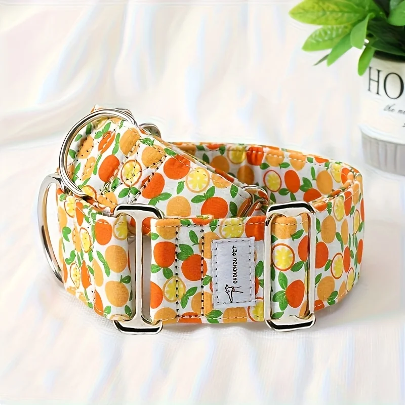 Martinagle Wide Adjustable Dog Collar, Soft Patterned Anti-Pull Collar for Medium-Sized Dogs, Suitable for Italian Greyhounds, Whippets, and Visual Hunting Dogs view 3
