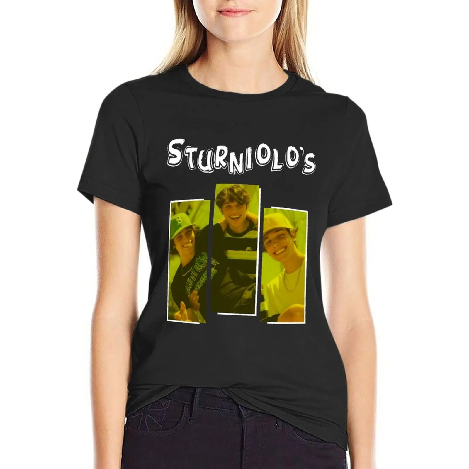 sturniolo triplets art T-Shirt funny cute tops customs animal print shirt for girls t shirts for Women