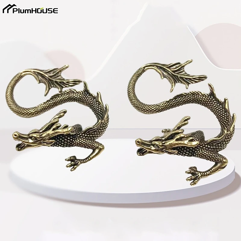 1Piece Brass Ancient Evil Dark Dragon Lord Soldiers Desktop Miniatures Figurines Boy Gifts Mobile Game Garage Kits