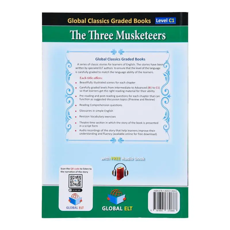 Global Classics Graded Reader Level C1  The Three Musketeers Alexandre Dumas GLOBAL ELT 9781805370666 Book