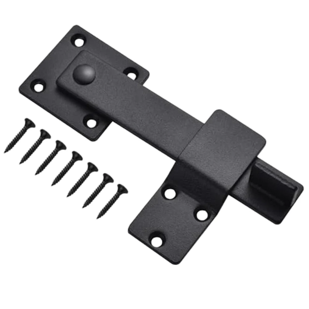 Door Security Latch Barn Door Latch For Cabins Includes 7 Steel Screws Matte Finish Solid Construction Door Security