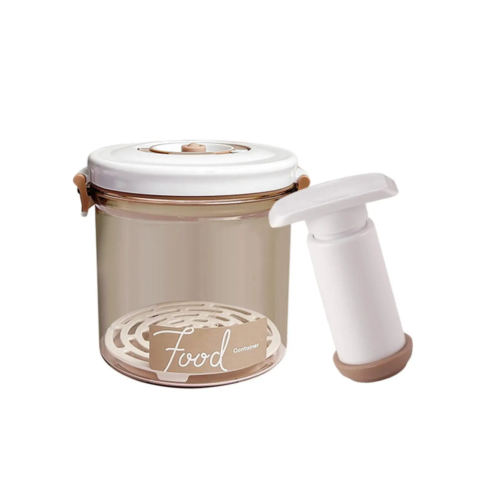 Manual Vacuum Food Storage Container Airtight Seal Box with Date Tracker for Meal Prep Pantry Organization Fruits Vegetables