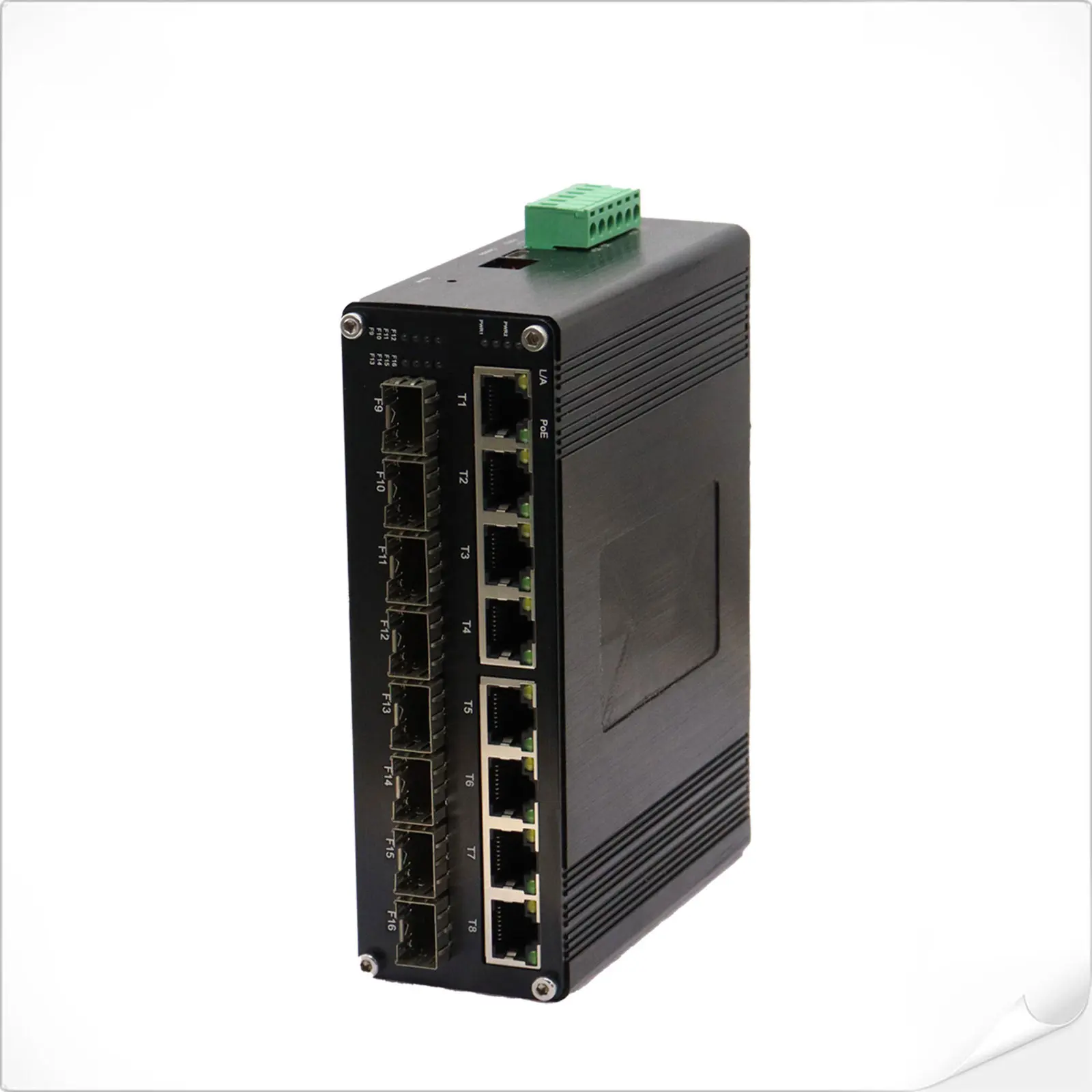 Industrial L2+ 8-Port 10/100/1000T 802.3at PoE + 8-Port 1000X SFP Managed Ethernet Switch