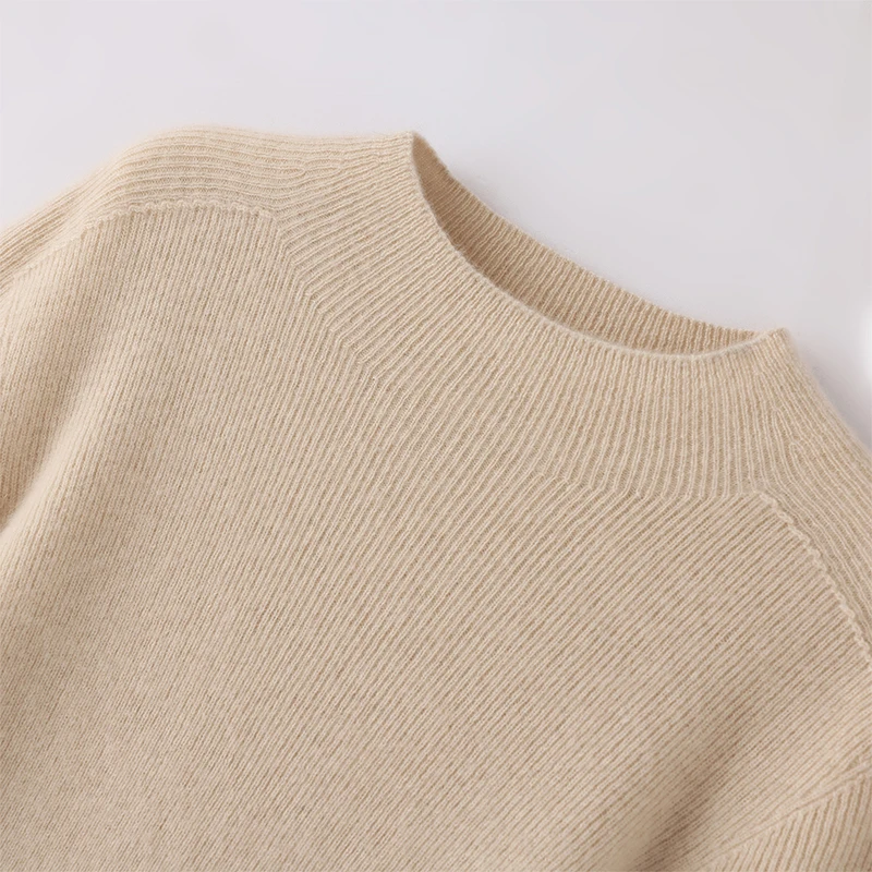 Maglione da donna basic Pullover 100% Cashmere Autunno Inverno Maglione Caldo Sottile Vestiti Collo a lupetto Maglia solida Strato base per ufficio Top