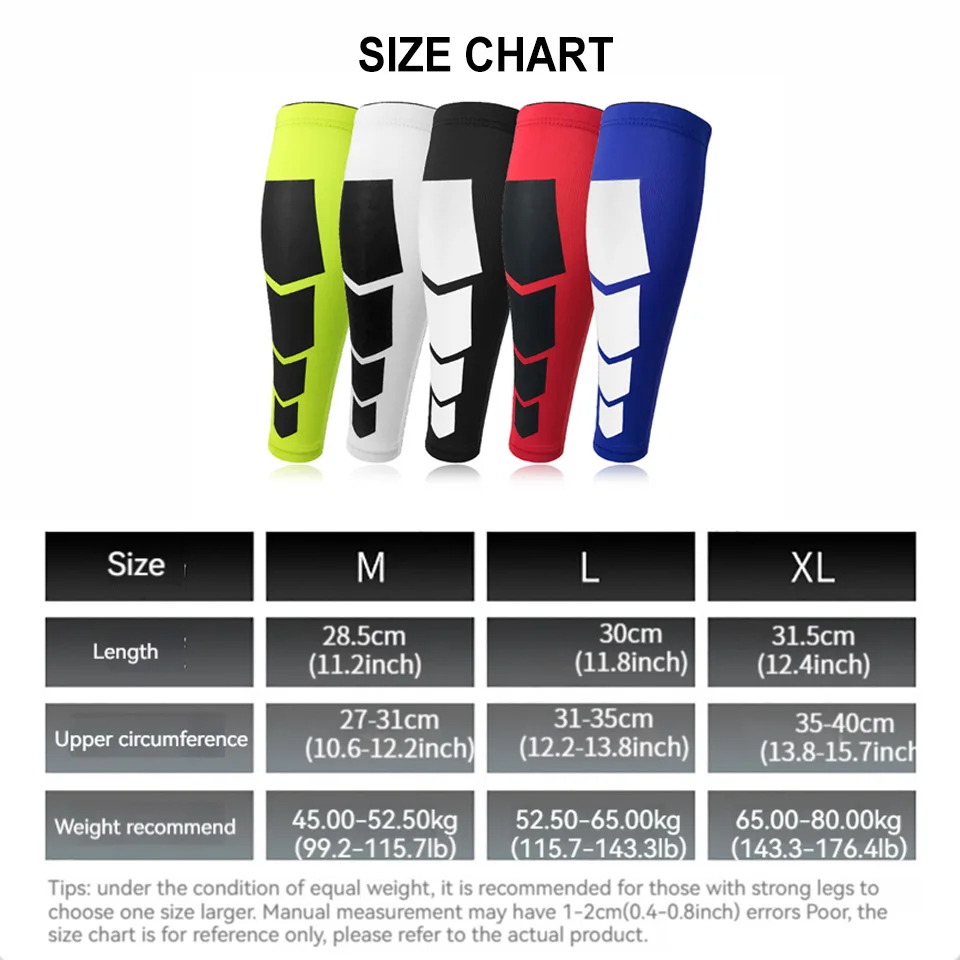 1Pcs Compression Running Shin Guard Leg Sleeves Cycling Men Women Leg Brace Soccer Football Sports Calf Support Protector