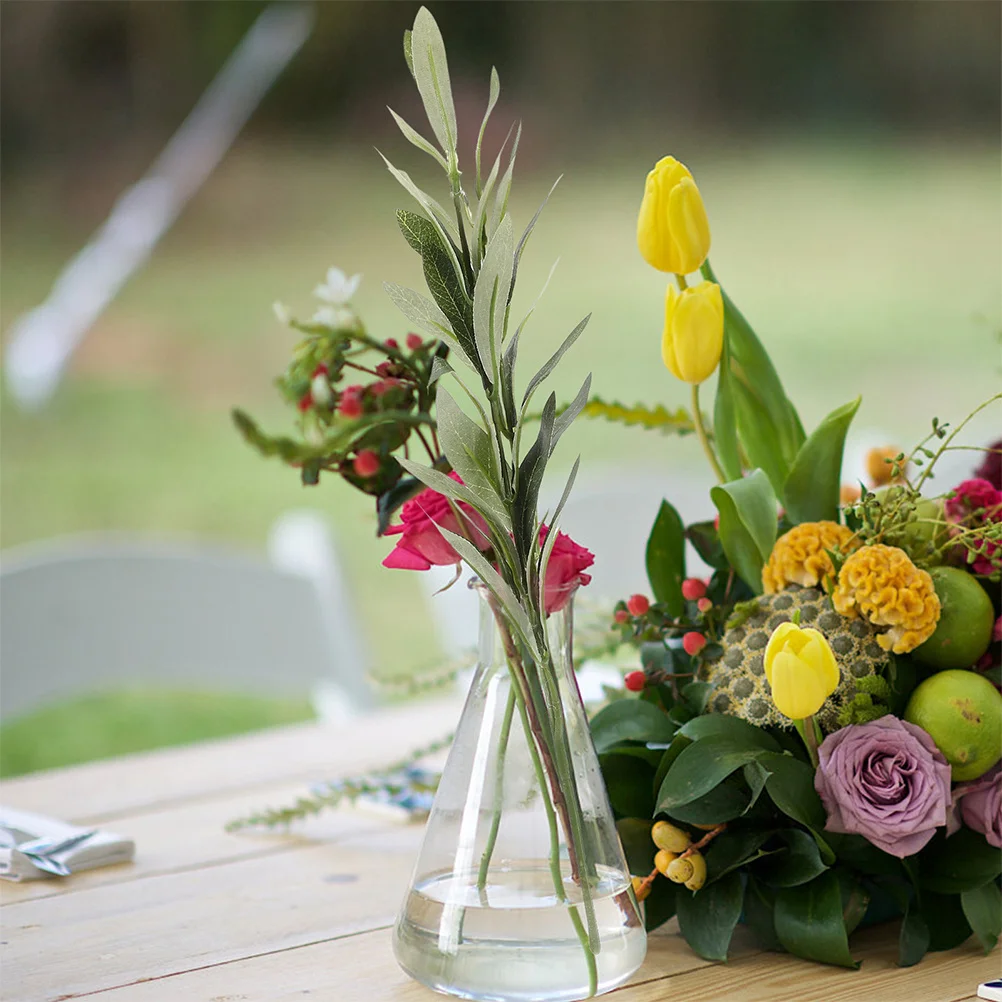 

10Pcs Artificial Olive Branches Faux Greenery Stems Realistic Fake Plants Decorative Branches for Living Room Office Wedding