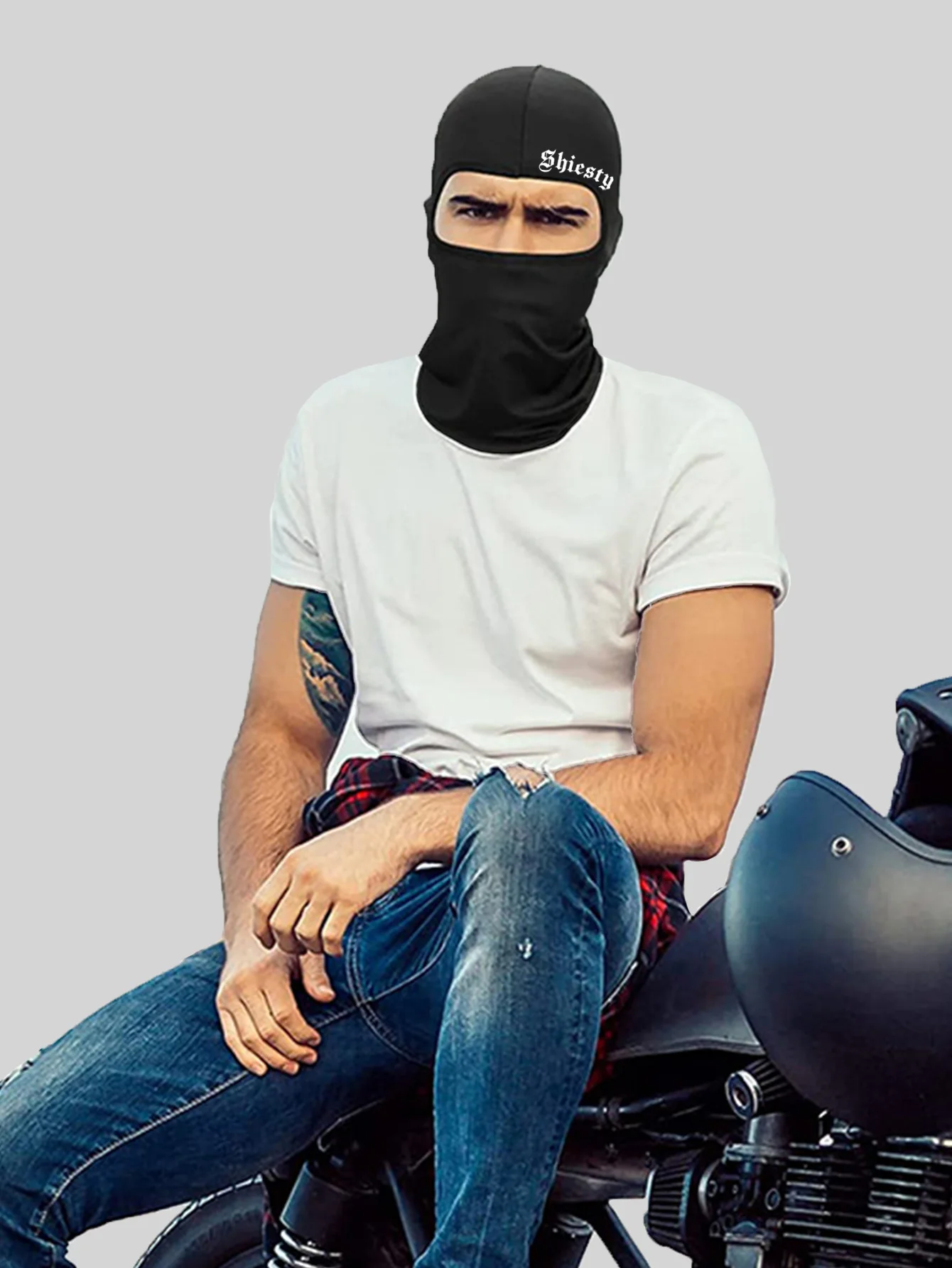 Musion Shiesty Skimaske Y2K Hip Hop Sturmhaube Atmungsaktive Kopfbedeckung für Reiten und Outdoor-Sport – Detail 1