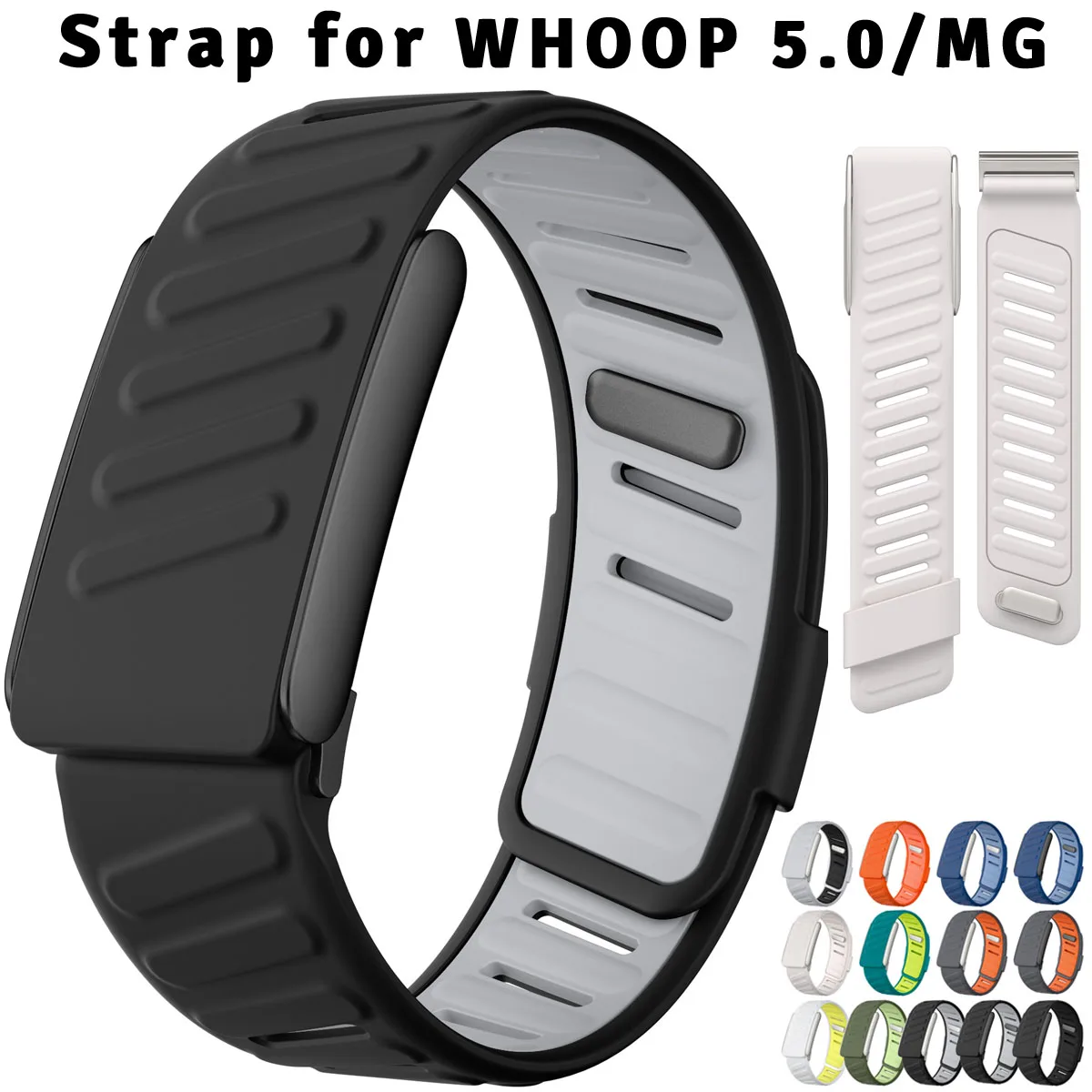 

Спортивный силиконовый ремешок для часов Whoop 5,0 MG, браслет для часов Whoop 5,0, дышащий резиновый сменный ремешок